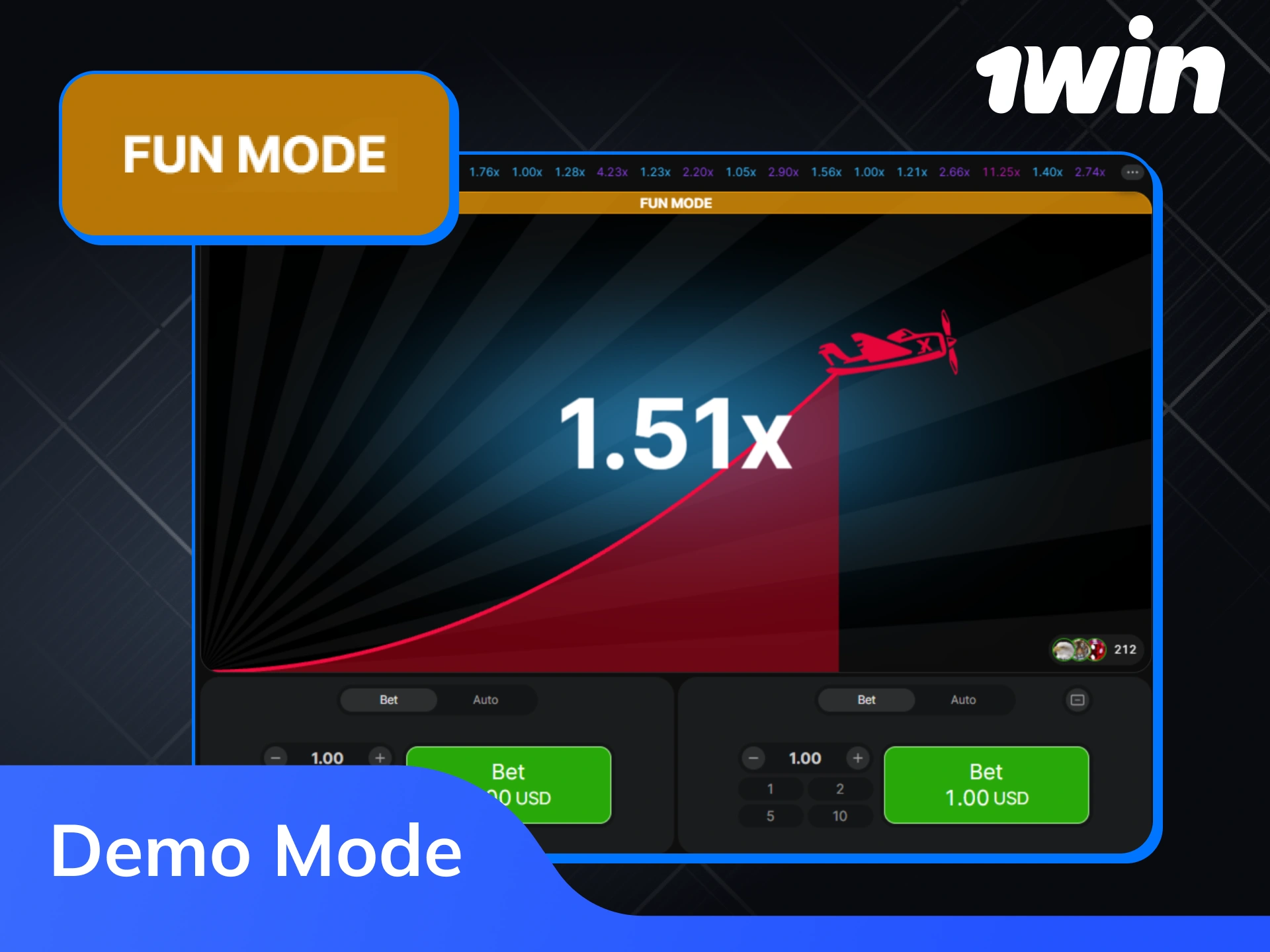 Aviator Demo Mode on 1win